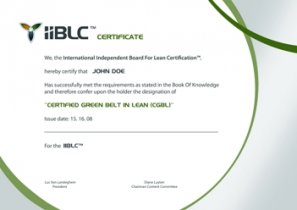 Green Belt in Lean certificate